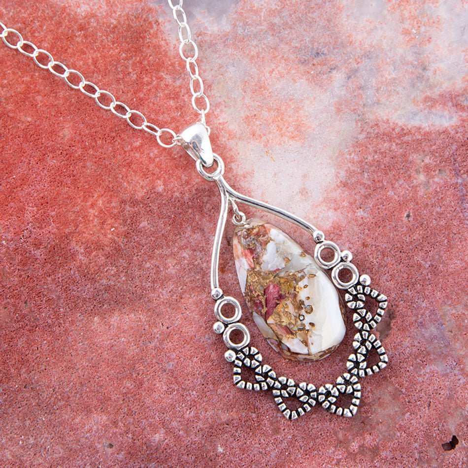 Lace Purple Matrix Pendant Necklace - Barse Jewelry - Flyclothing LLC