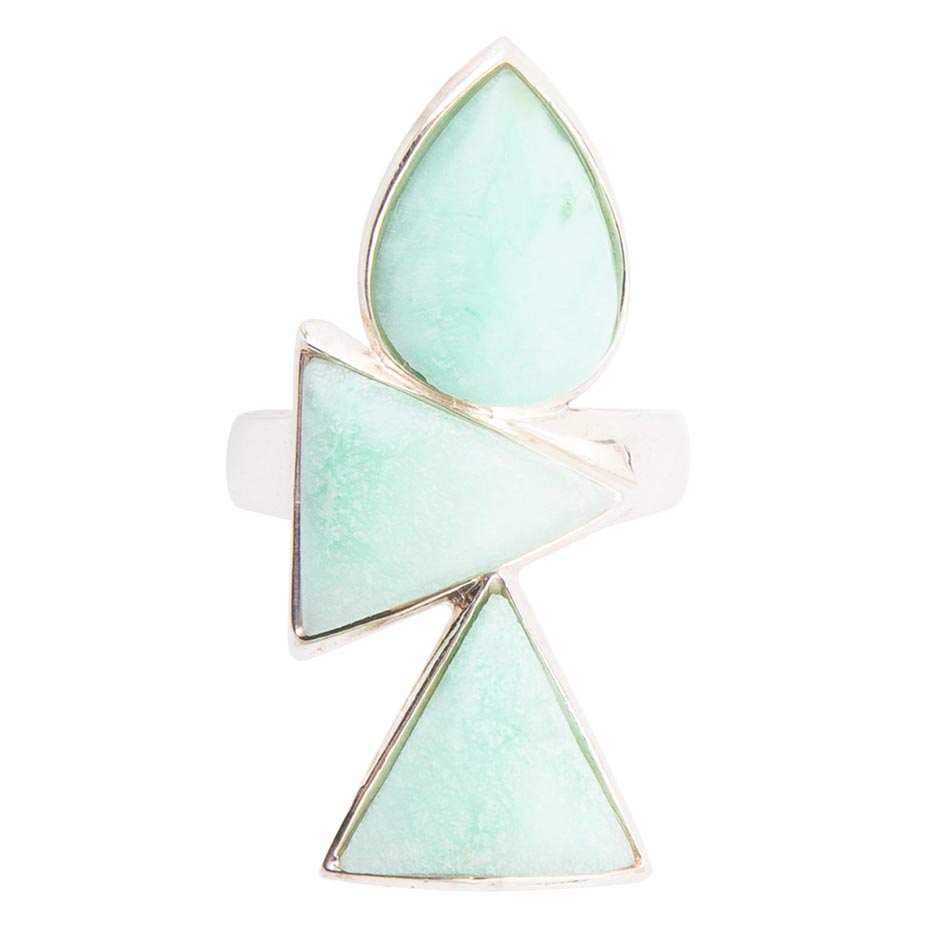 Lahana Green Chrysoprase and Sterling Silver Statement Ring - Barse Jewelry - Flyclothing LLC