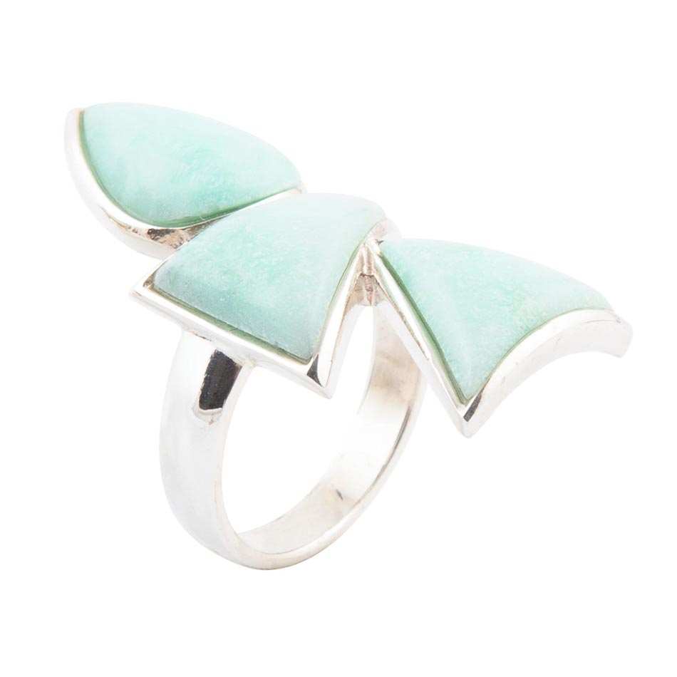 Lahana Green Chrysoprase and Sterling Silver Statement Ring - Barse Jewelry - Flyclothing LLC