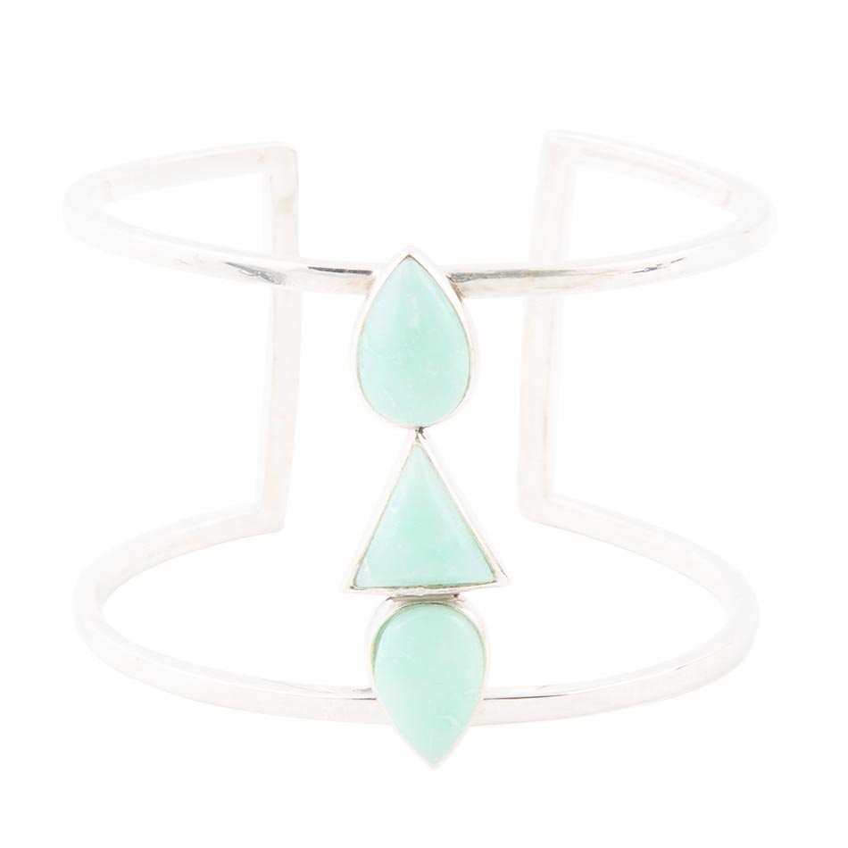 Lahana Green Chrysoprase Sterling Silver Statement Cuff Bracelet - Barse Jewelry - Flyclothing LLC