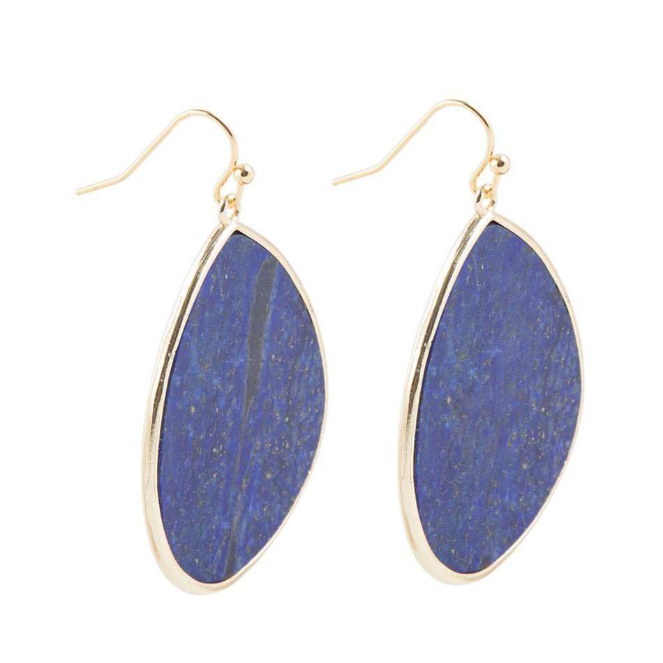Lapis Slab Drop Earrings - Barse Jewelry - Flyclothing LLC