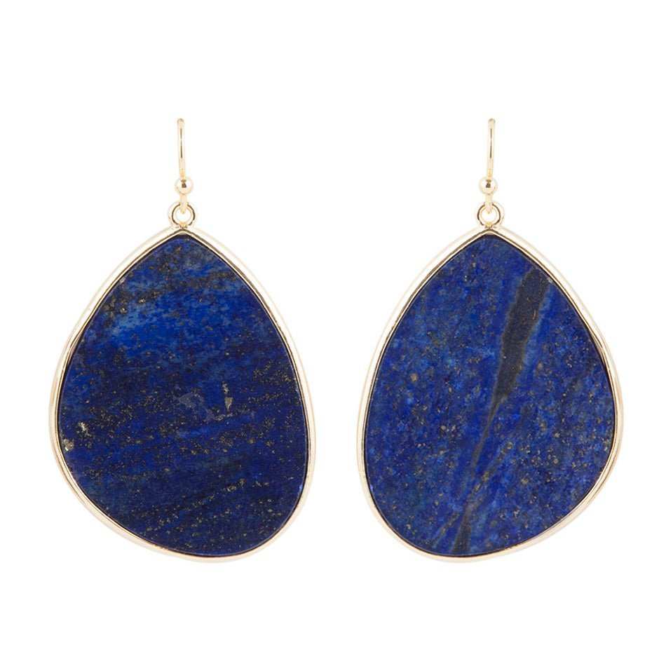 Lapis Slab Drop Earrings - Barse Jewelry - Flyclothing LLC