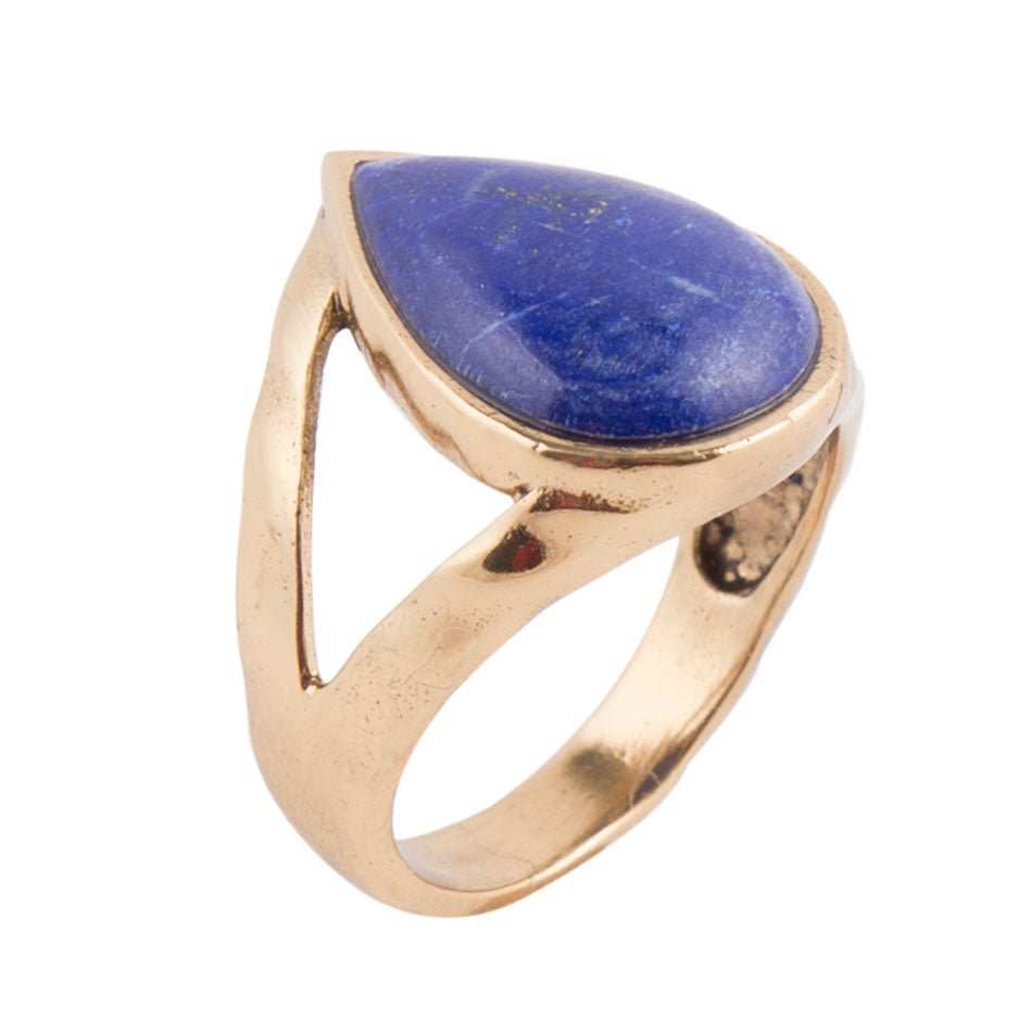 Lapis Teardrop Ring - Bronze - Barse Jewelry - Flyclothing LLC