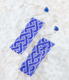 Lapis Woven Seed Bead Earrings - Barse Jewelry - Flyclothing LLC