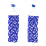 Lapis Woven Seed Bead Earrings - Barse Jewelry - Flyclothing LLC