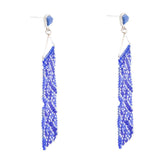 Lapis Woven Seed Bead Earrings - Barse Jewelry - Flyclothing LLC