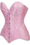 Daisy Corsets Lavish 2 PC Lt Pink Brocade Corset & Black Lace Skirt Set - Daisy Corsets - Flyclothing LLC