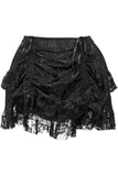 Daisy Corsets Lavish 2 PC Lt Pink Brocade Corset & Black Lace Skirt Set - Daisy Corsets - Flyclothing LLC