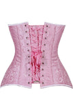 Daisy Corsets Lavish 2 PC Lt Pink Brocade Corset & Black Lace Skirt Set - Daisy Corsets - Flyclothing LLC