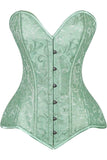 Daisy Corsets Lavish 2 PC Mint Green Brocade Corset & Denim Skirt Set - Daisy Corsets - Flyclothing LLC
