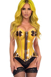 Daisy Corsets Lavish Clear Yellow Overbust Corset - Daisy Corsets - Flyclothing LLC