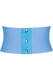 Daisy Corsets Lavish Lt Blue Brocade Corset Belt Cincher - Daisy Corsets - Flyclothing LLC