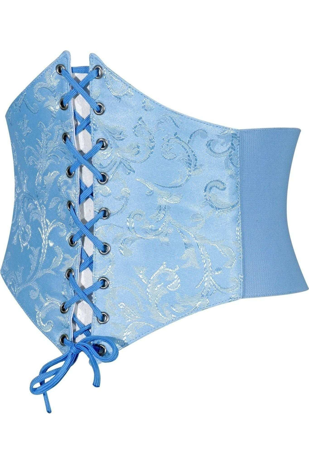 Daisy Corsets Lavish Lt Blue Brocade Corset Belt Cincher - Daisy Corsets - Flyclothing LLC