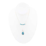 Layered Blue Apatite and Sterling Silver Necklace - Barse Jewelry - Flyclothing LLC