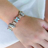 Legacy Blue Turquoise and Dalmatian Jasper Golden Bracelet - Barse Jewelry - Flyclothing LLC