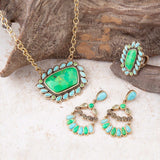 Legacy Lime Green and Blue Turquoise Golden Statement Ring - Barse Jewelry - Flyclothing LLC