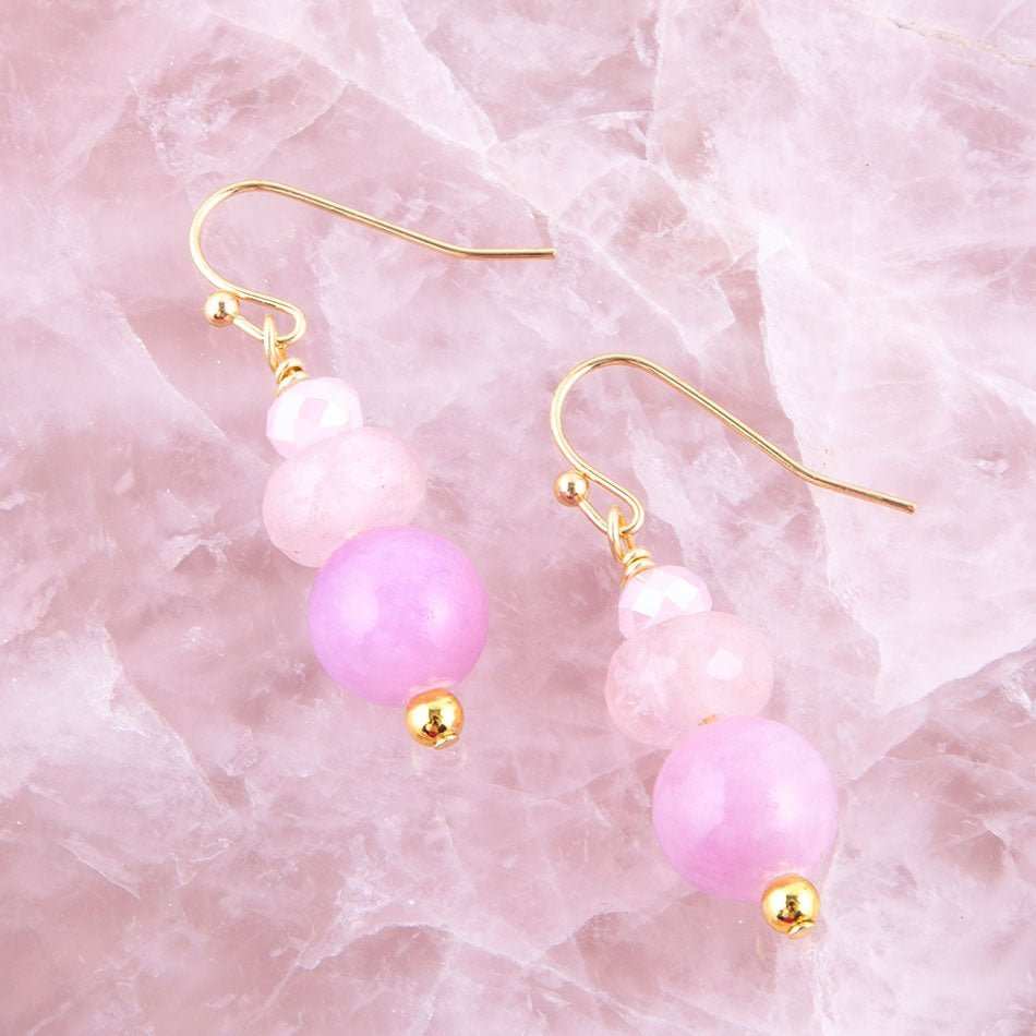 Lilac Jade Drop Earrings - Barse Jewelry - Flyclothing LLC