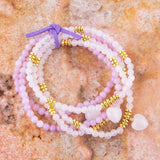 Lilac Jade Heart Charm Bracelet Set - Barse Jewelry - Flyclothing LLC