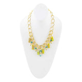 Lime Green Jasper Charm Golden Necklace - Barse Jewelry - Flyclothing LLC