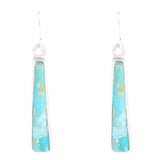 Line Blue Turquoise Sterling Silver Drop Earrings - Barse Jewelry - Flyclothing LLC