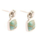 Little Bits Blue Turquoise Post Sterling Silver Earrings - Barse Jewelry - Flyclothing LLC