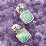 Little Bits Blue Turquoise Post Sterling Silver Earrings - Barse Jewelry - Flyclothing LLC