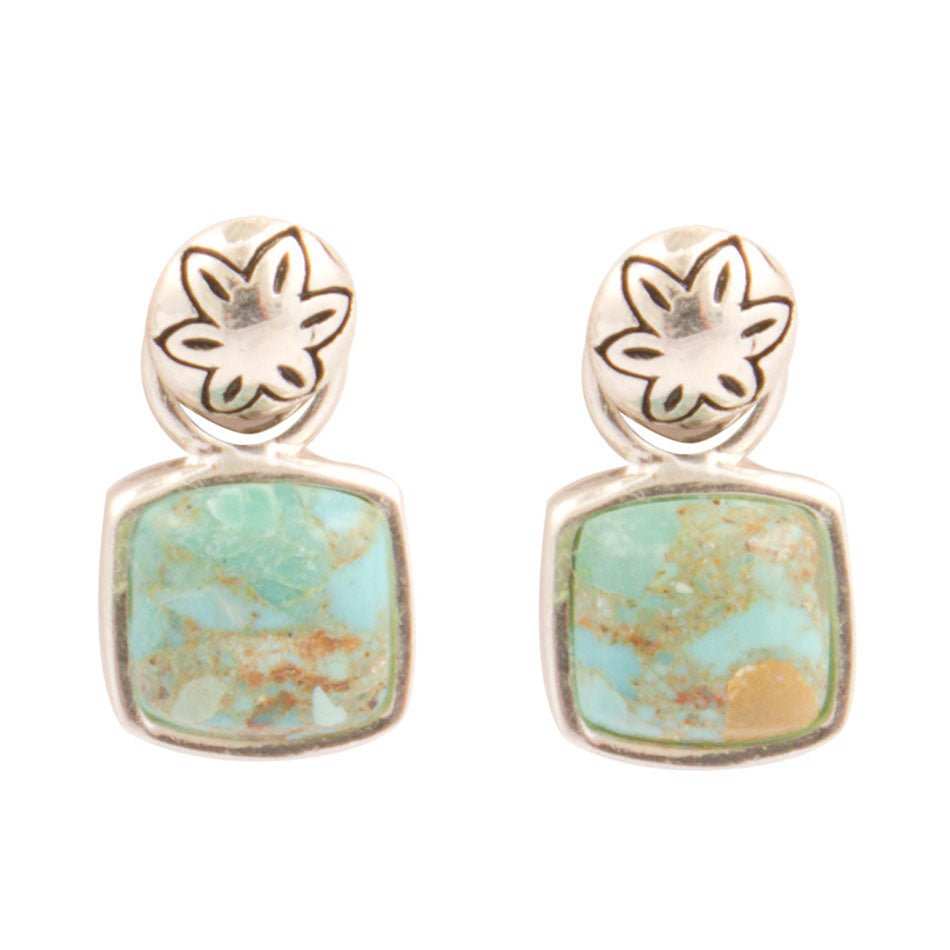 Little Bits Blue Turquoise Post Sterling Silver Earrings - Barse Jewelry - Flyclothing LLC