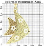 LO1198 - Gold Brass Pendant with Top Grade Crystal in Multi Color - Alamode - Flyclothing LLC