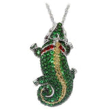 LO1568 - Rhodium+Gold+ Ruthenium Brass Chain Pendant with AAA Grade CZ in Multi Color - Alamode - Flyclothing LLC