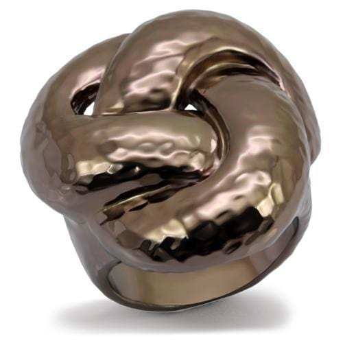 LO1692 - Chocolate Gold Brass Ring with No Stone - Alamode - Flyclothing LLC