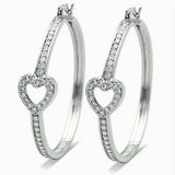 LO1941 - Rhodium Brass Earrings with AAA Grade CZ in Clear - Alamode - Flyclothing LLC
