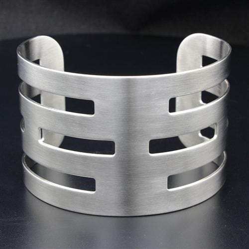 LO1948 - High polished (no plating) Stainless Steel Bangle with No Stone - Alamode - Flyclothing LLC