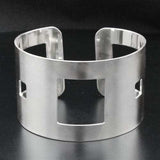 LO1952 - High polished (no plating) Stainless Steel Bangle with No Stone - Alamode - Flyclothing LLC