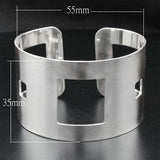 LO1952 - High polished (no plating) Stainless Steel Bangle with No Stone - Alamode - Flyclothing LLC