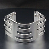 LO1953 - High polished (no plating) Stainless Steel Bangle with No Stone - Alamode - Flyclothing LLC