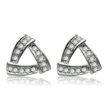 LO1975 - Rhodium White Metal Earrings with Top Grade Crystal in Clear - Alamode - Flyclothing LLC