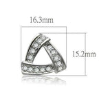 LO1975 - Rhodium White Metal Earrings with Top Grade Crystal in Clear - Alamode - Flyclothing LLC