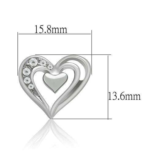 LO1985 - Rhodium White Metal Earrings with Top Grade Crystal in Clear - Alamode - Flyclothing LLC