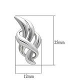 LO1991 - Rhodium White Metal Earrings with No Stone - Alamode - Flyclothing LLC