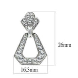LO1995 - Rhodium White Metal Earrings with Top Grade Crystal in Clear - Alamode - Flyclothing LLC