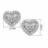 LO2042 - Rhodium Brass Earrings with AAA Grade CZ in Clear - Alamode - Flyclothing LLC