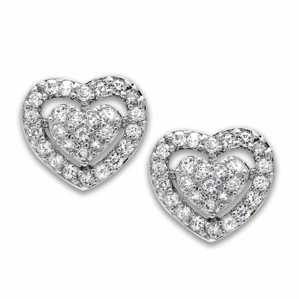 LO2042 - Rhodium Brass Earrings with AAA Grade CZ in Clear - Alamode - Flyclothing LLC
