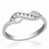 LO2053 - Rhodium Brass Ring with AAA Grade CZ in Clear - Alamode - Flyclothing LLC