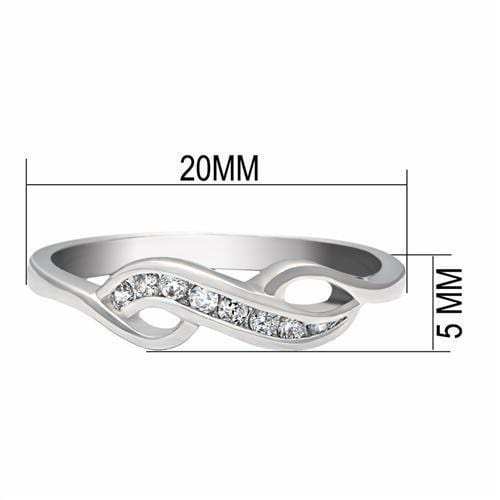 LO2053 - Rhodium Brass Ring with AAA Grade CZ in Clear - Alamode - Flyclothing LLC