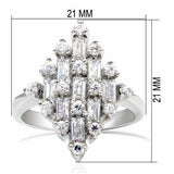 LO2061 - Rhodium Brass Ring with AAA Grade CZ in Clear - Alamode - Flyclothing LLC