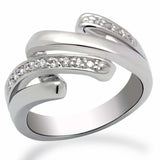LO2068 - Rhodium Brass Ring with AAA Grade CZ in Clear - Alamode - Flyclothing LLC