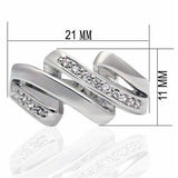 LO2068 - Rhodium Brass Ring with AAA Grade CZ in Clear - Alamode - Flyclothing LLC