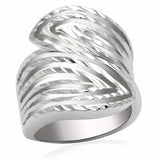 LO2076 - Rhodium Brass Ring with No Stone - Alamode - Flyclothing LLC
