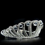 LO2108 - Imitation Rhodium Brass Tiaras & Hair Clip with Top Grade Crystal in Clear - Alamode - Flyclothing LLC