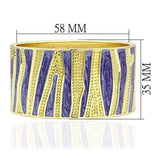 LO2118 - Flash Gold White Metal Bangle with Epoxy in No Stone - Alamode - Flyclothing LLC